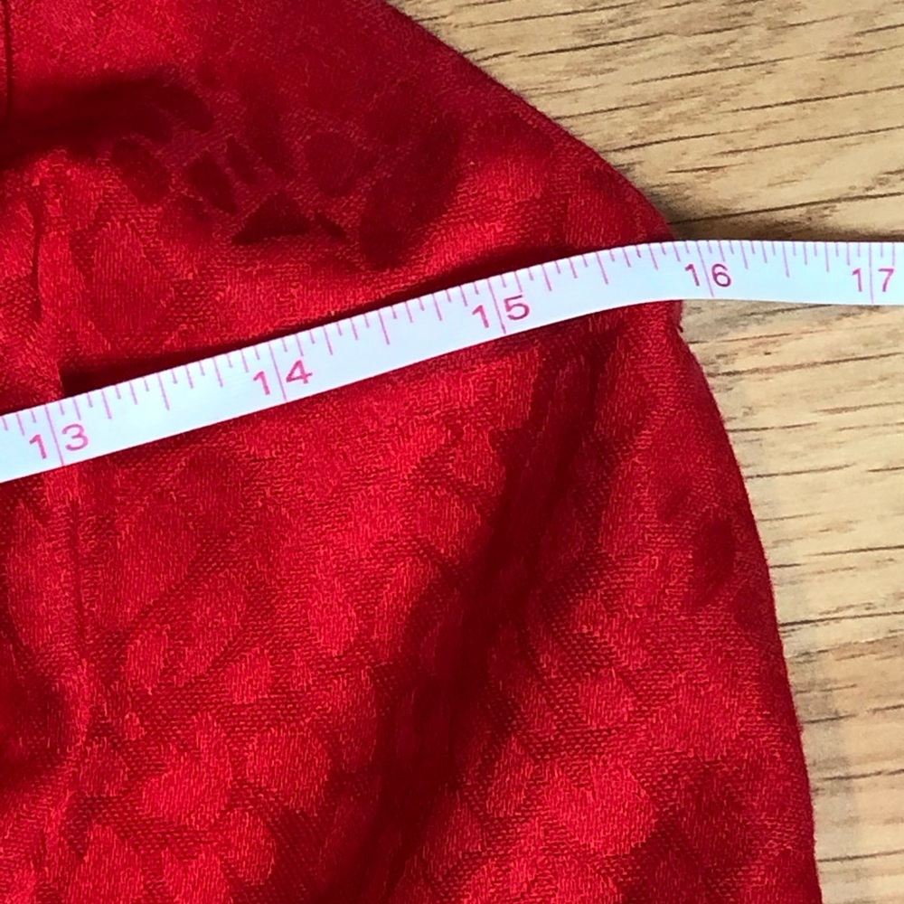 MUSE Grecian neck line Red Textured Dress Sz 6 - Picture 6 of 10